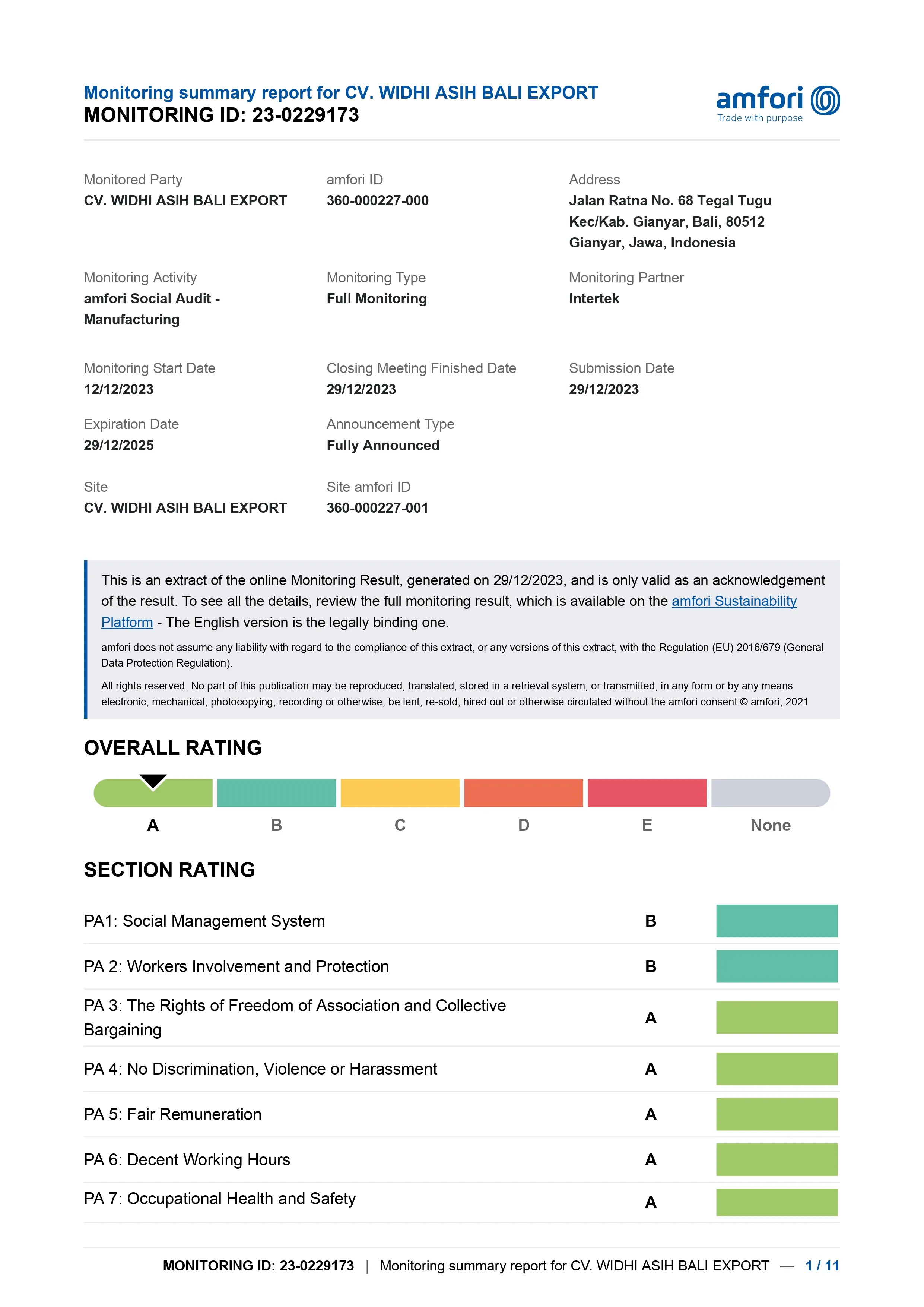 BSCI certifiaction